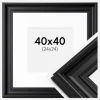Ramme Mora Premium Sort 40x40 cm - Passepartout Hvid 25x25 cm