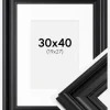 Ramme Mora Premium Sort 30x40 cm - Passepartout Hvid 20x28 cm