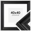 Ramme Mora Premium Sort 40x40 cm - Passepartout Hvid 10x10 inches