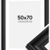 Ramme Mora Premium Sort 50x70 cm - Passepartout Hvid 16x24 inches