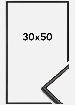 Ramme New Lifestyle Akrylglas Matt Sort 30x50 cm