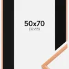 Ramme New Lifestyle Apricot 50x70 cm - Passepartout Sort 33x56 cm