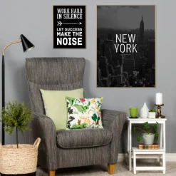 Ramme New Lifestyle Blå 42x59,4 cm (A2) - Passepartout Hvid 25x38 cm
