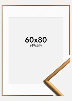 Ramme New Lifestyle Bronze 60x80 cm - Passepartout Hvid 50x60 cm