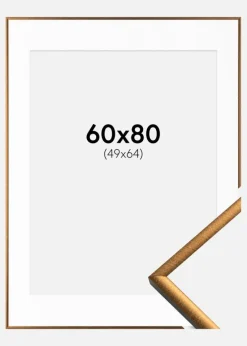 Ramme New Lifestyle Bronze 60x80 cm - Passepartout Hvid 50x65 cm
