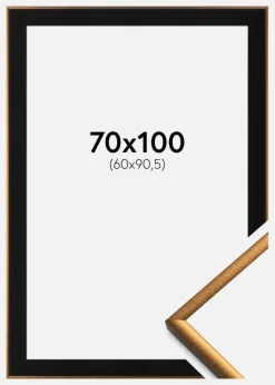 Ramme New Lifestyle Bronze 70x100 cm - Passepartout Sort 61x91,5 cm