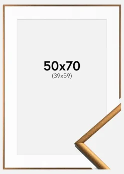 Ramme New Lifestyle Bronze 50x70 cm - Passepartout Hvid 40x60 cm
