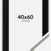 Ramme New Lifestyle Earth Grey 40x60 cm - Passepartout Sort 30x50 cm