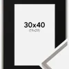 Ramme New Lifestyle Earth Grey 30x40 cm - Passepartout Sort 20x30 cm