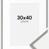Ramme New Lifestyle Earth Grey 30x40 cm - Passepartout Hvid 21x30 cm