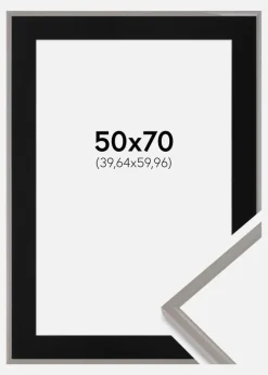 Ramme New Lifestyle Earth Grey 50x70 cm - Passepartout Sort 16x24 inches