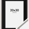 Ramme New Lifestyle Earth Grey 20x30 cm - Passepartout Sort 15x22 cm
