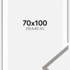 Ramme New Lifestyle Earth Grey 70x100 cm - Passepartout Hvid 59,4x84 cm (A1)
