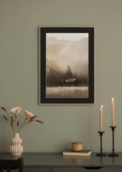 Ramme New Lifestyle Earth Grey 70x100 cm - Passepartout Sort 61x91,5 cm