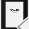 Ramme New Lifestyle Earth Grey 30x40 cm - Passepartout Sort 21x30 cm