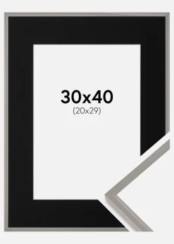 Ramme New Lifestyle Earth Grey 30x40 cm - Passepartout Sort 21x30 cm