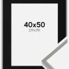 Ramme New Lifestyle Earth Grey 40x50 cm - Passepartout Sort 30x40 cm