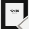 Ramme New Lifestyle Earth Grey 40x50 cm - Passepartout Sort 28x35 cm