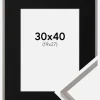 Ramme New Lifestyle Earth Grey 30x40 cm - Passepartout Sort 20x28 cm