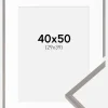 Ramme New Lifestyle Earth Grey 40x50 cm - Passepartout Hvid 30x40 cm