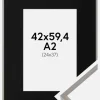 Ramme New Lifestyle Earth Grey 42x59,4 cm (A2) - Passepartout Sort 25x38 cm