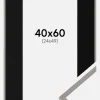 Ramme New Lifestyle Earth Grey 40x60 cm - Passepartout Sort 25x50 cm
