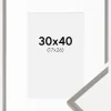 Ramme New Lifestyle Earth Grey 30x40 cm - Passepartout Hvid 18x27 cm