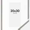 Ramme New Lifestyle Earth Grey 20x30 cm - Passepartout Hvid 10x20 cm
