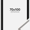 Ramme New Lifestyle Earth Grey 70x100 cm - Passepartout Sort 24x36 inches