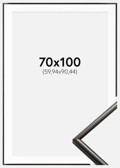 Ramme New Lifestyle Espresso Brown 70x100 cm - Passepartout Hvid 24x36 inches