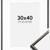 Ramme New Lifestyle Espresso Brown 30x40 cm - Passepartout Hvid 8x12 inches
