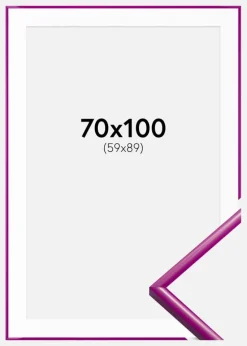 Ramme New Lifestyle Fuchsia 70x100 cm - Passepartout Hvid 60x90 cm