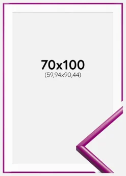 Ramme New Lifestyle Fuchsia 70x100 cm - Passepartout Hvid 24x36 inches