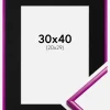 Ramme New Lifestyle Fuchsia 30x40 cm - Passepartout Sort 21x30 cm