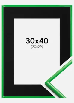 Ramme New Lifestyle Grass Green 30x40 cm - Passepartout Sort 21x30 cm