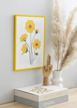 Ramme New Lifestyle Gul 60x80 cm - Passepartout Hvid 50x60 cm