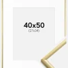 Ramme New Lifestyle Guld 40x50 cm - Passepartout Hvid 28x35 cm