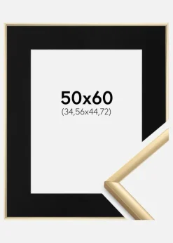 Ramme New Lifestyle Guld 50x60 cm - Passepartout Sort 14x18 inches