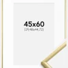 Ramme New Lifestyle Guld 45x60 cm - Passepartout Hvid 12x18 inches