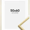Ramme New Lifestyle Guld 50x60 cm - Passepartout Hvid 15x20 inches