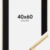 Ramme New Lifestyle Guld 40x60 cm - Passepartout Sort 30x50 cm