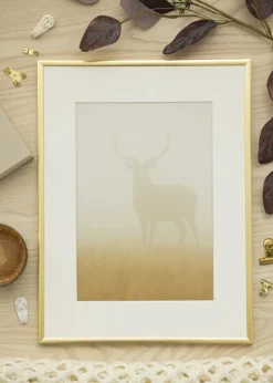Ramme New Lifestyle Guld 70x100 cm - Passepartout Hvid 24x36 inches