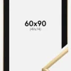Ramme New Lifestyle Guld 60x90 cm - Passepartout Sort 50x75 cm
