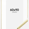 Ramme New Lifestyle Guld 60x90 cm - Passepartout Hvid 40x70 cm