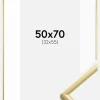 Ramme New Lifestyle Guld 50x70 cm - Passepartout Hvid 33x56 cm