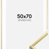 Ramme New Lifestyle Guld 50x70 cm - Passepartout Hvid 42x59,4 cm (A2)