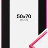 Ramme New Lifestyle Hot Pink 50x70 cm - Passepartout Sort 33x56 cm