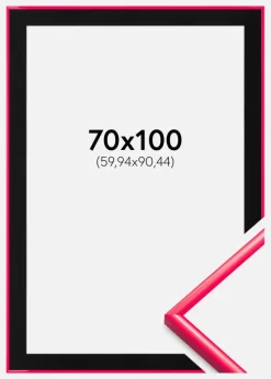 Ramme New Lifestyle Hot Pink 70x100 cm - Passepartout Sort 24x36 inches