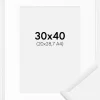 Ramme New Lifestyle Hvid 30x40 cm - Passepartout Hvid 21x29,7 cm (A4)