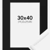 Ramme New Lifestyle Hvid 30x40 cm - Passepartout Sort 8x12 inches